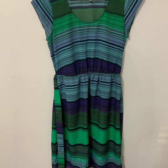 Striped Dress with elasticized waist EUC - Picture 2 of 3